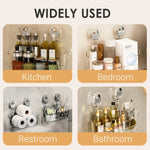 Multifunctional Suction Cup Wall-mounted Storage Rack with Drainage Hole