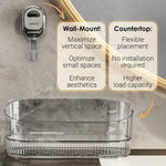 Multifunctional Suction Cup Wall-mounted Storage Rack with Drainage Hole