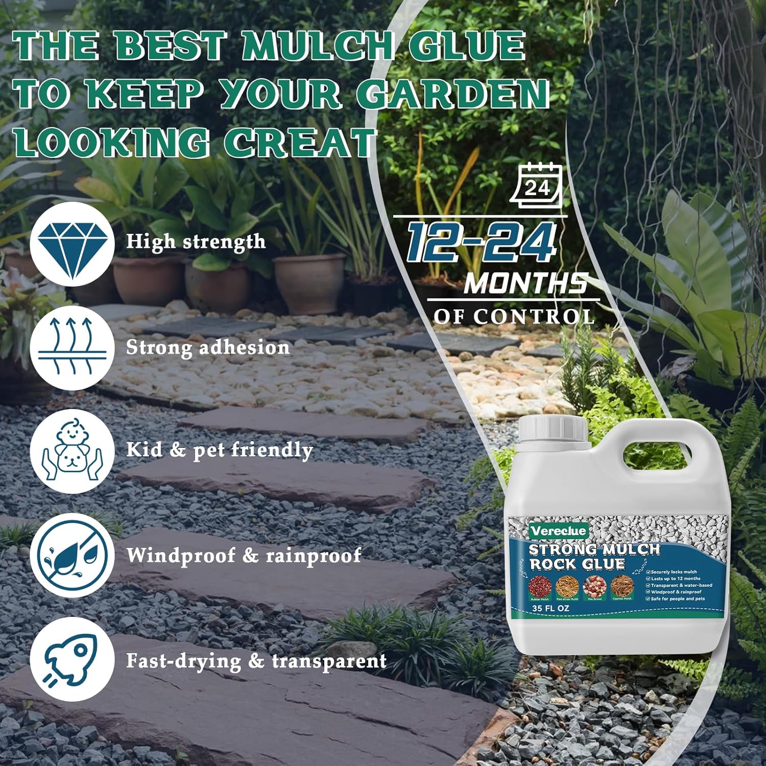 ⏳Time-limited Special⏰Long Lasting Mulch Glue for Landscaping🌿