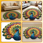 🦚 Quick-Dry Non-Slip Peacock Mat
