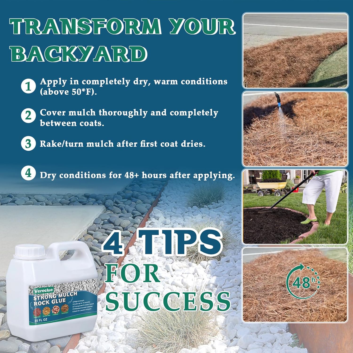 ⏳Time-limited Special⏰Long Lasting Mulch Glue for Landscaping🌿