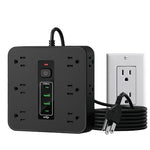 ⚡16-in-1 Power Strip with Switch & Surge Protection,ETL Listed Fireproof Power Strip