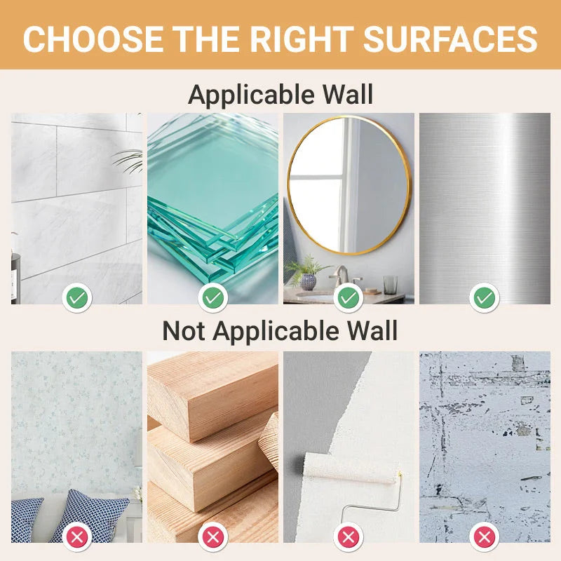 Multifunctional Suction Cup Wall-mounted Storage Rack with Drainage Hole