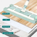 Flat mop with stainless steel handle, including reusable and washable mops